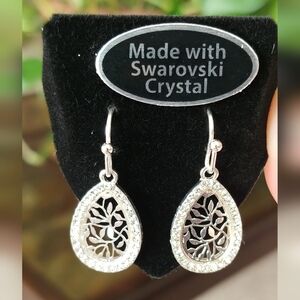 Swarovski Crystal Silver Earrings